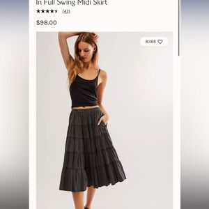 Free People In Full Swing Midi Skirt
